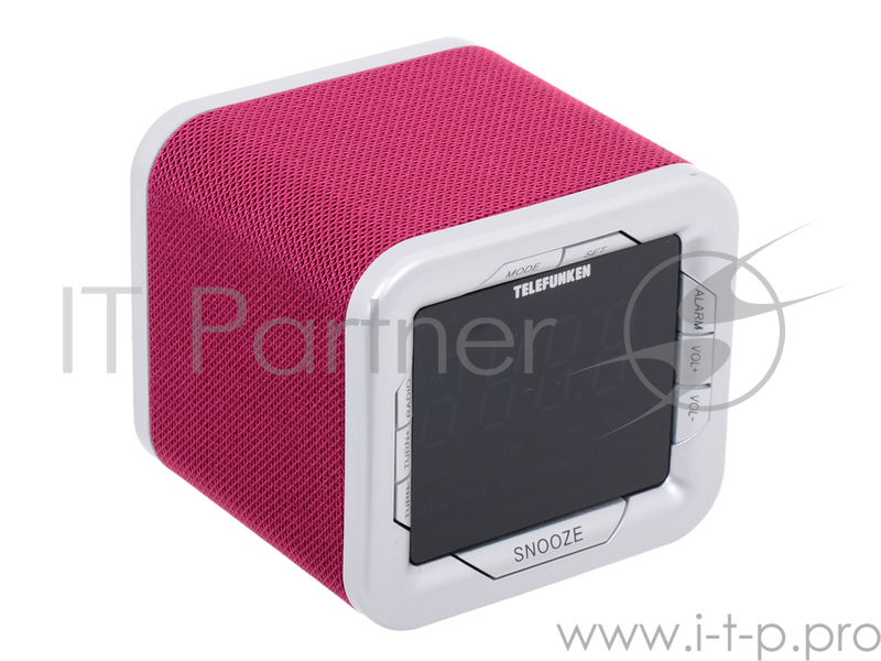 Часы с радиоприемником TELEFUNKEN TF-1505 (бордо с зеленым)