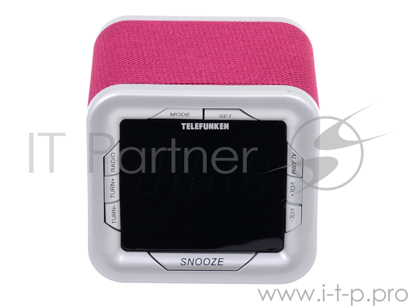 Часы с радиоприемником TELEFUNKEN TF-1505 (бордо с зеленым)