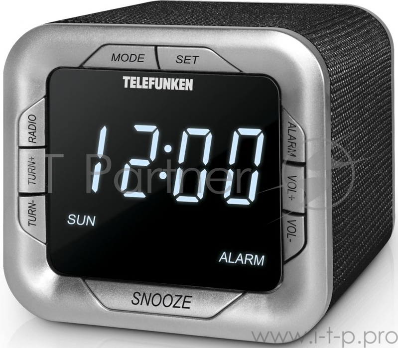 Часы с радиоприемником TELEFUNKEN TF-1505 (черный с белым)