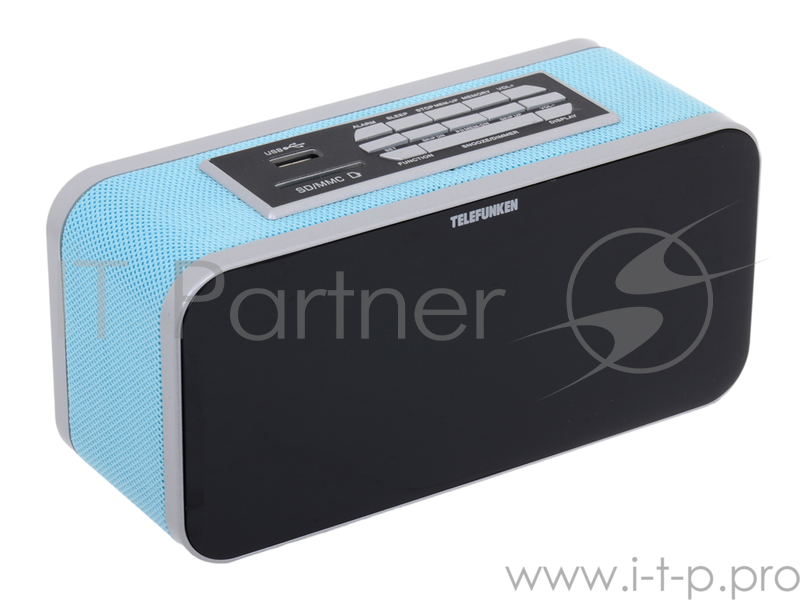 Часы с радиоприемником TELEFUNKEN TF-1503U (голубой с зеленым)