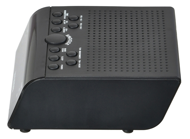 Радиобудильник Hyundai H-RCL180 черный LED подсв:красная часы:цифровые AM/FM