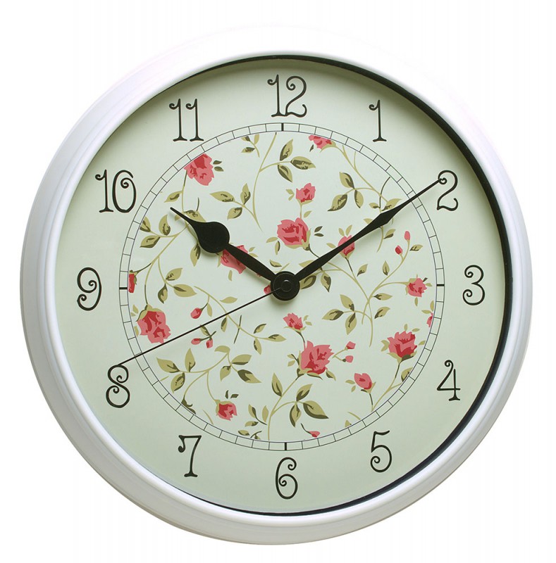 Часы настенные овые Бюрократ WallC-R23P белый