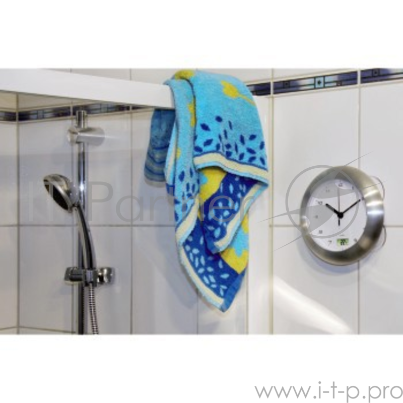 Часы настенные овые Hama Bathroom H-113914 серебристый