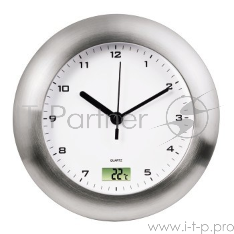 Часы настенные овые Hama Bathroom H-113914 серебристый