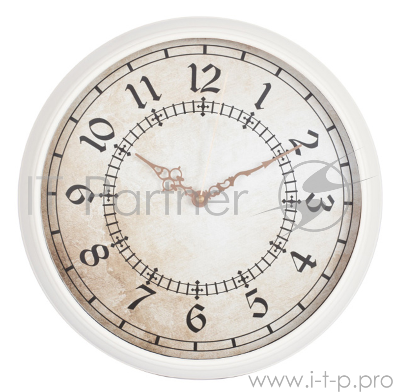 Часы настенные овые Бюрократ WallC-R27P белый