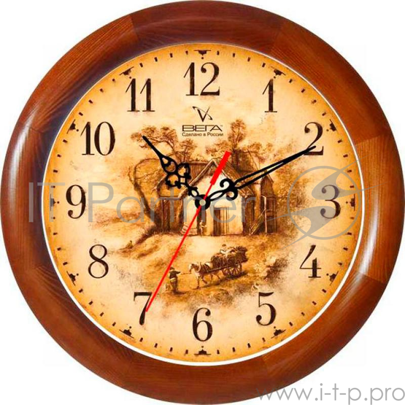 Часы деревянные Вега Д1Д/7-161 Усадьба