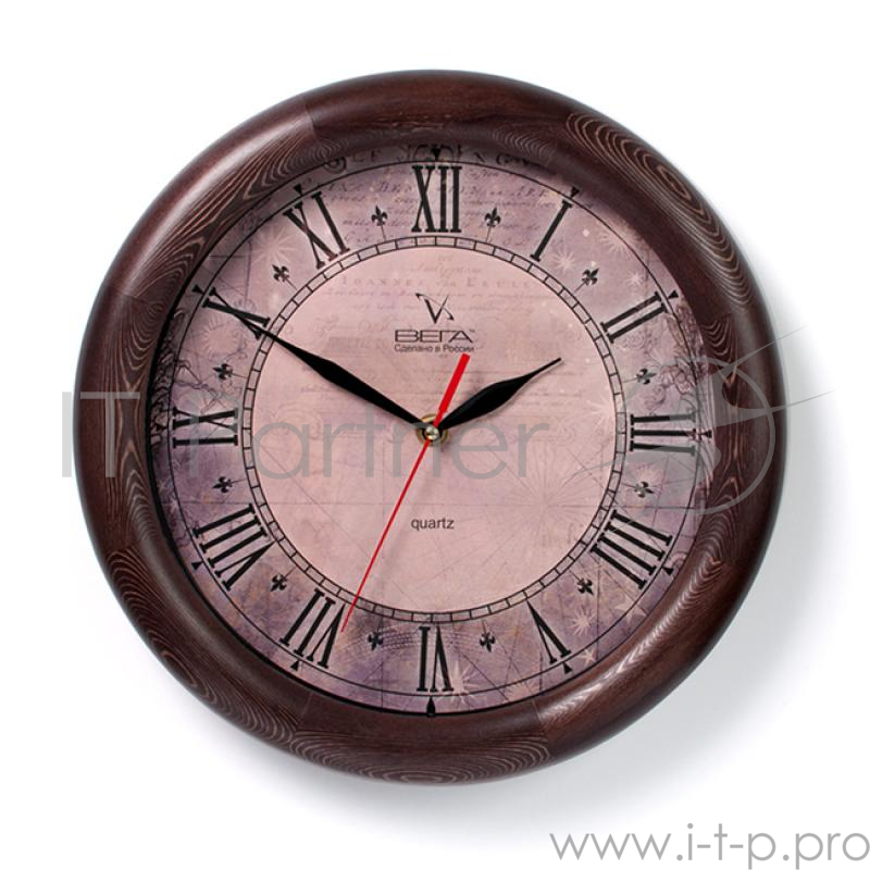 Часы деревянные Вега Д1МД/6-139 Римская классика