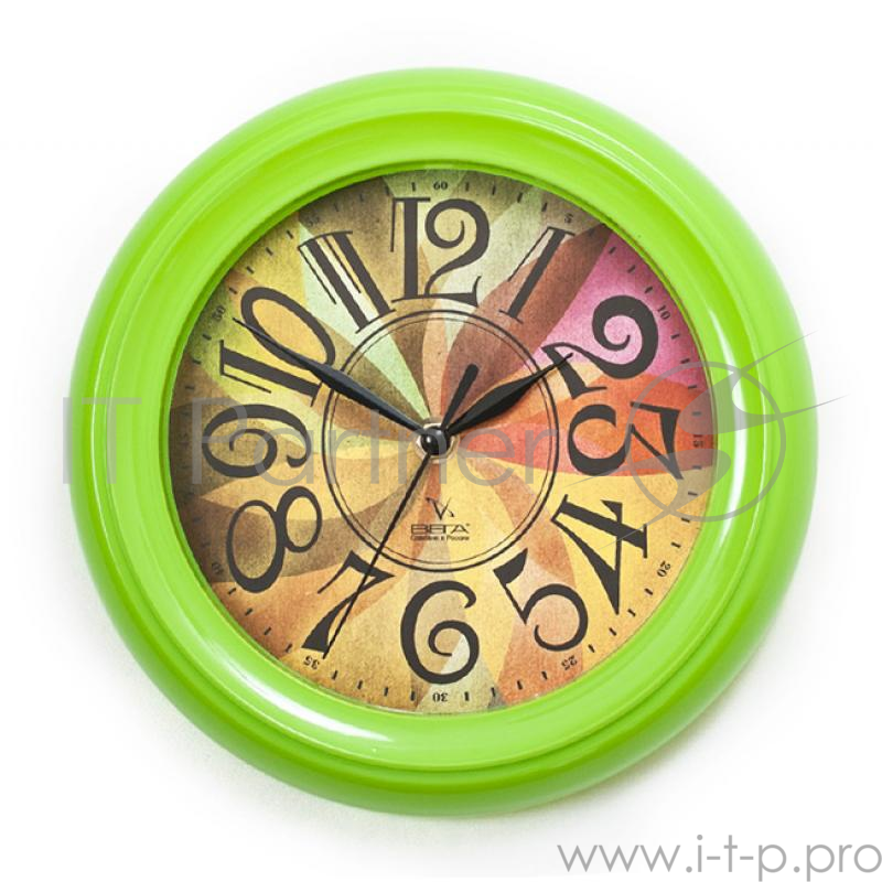 Часы Вега П6-3 мат-35 Палитра в зеленом