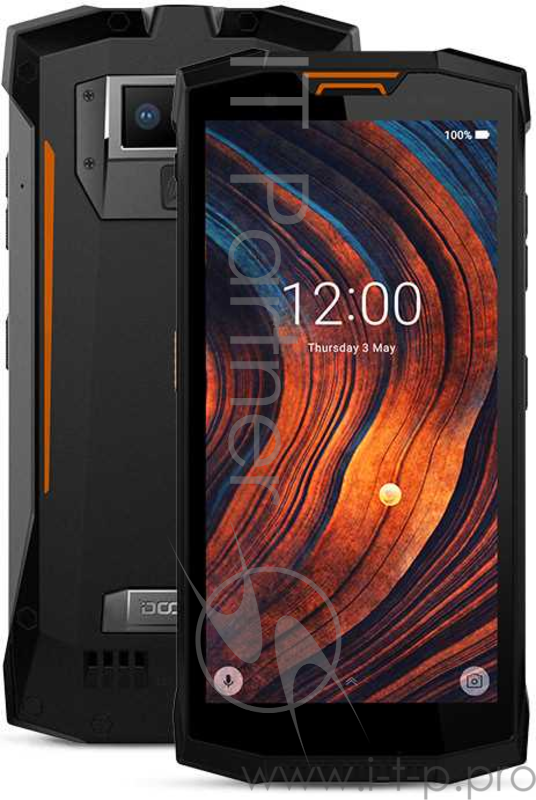Смартфон Doogee Doogee S80 Fire Orange, 5.99'' 18:9 2160x1080, 2.5GHz, 8 Core, 6GB RAM, 64GB, up to 128GB flash, 12Mpix+5Mpix/16Mpix, 2 Sim, 2G, 3G, LTE, BT, Wi-Fi, NFC, GPS, Micro-USB, 10080mAh, Android 8.1, 398g, 172x82.5x21.2