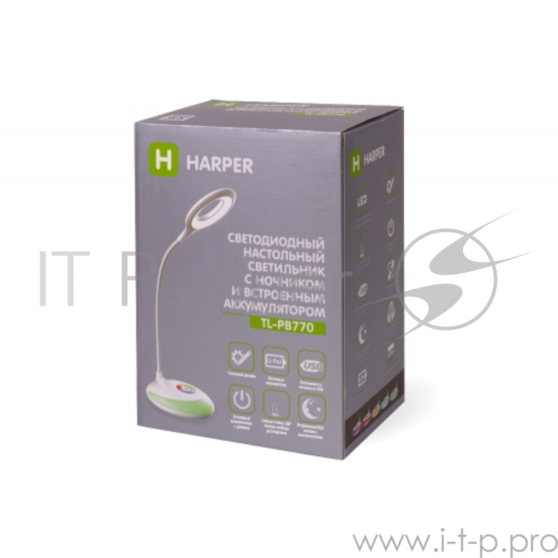 Светодиодный настольный светильник с ночником и встроенным аккумулятором HARPER TL-PB770