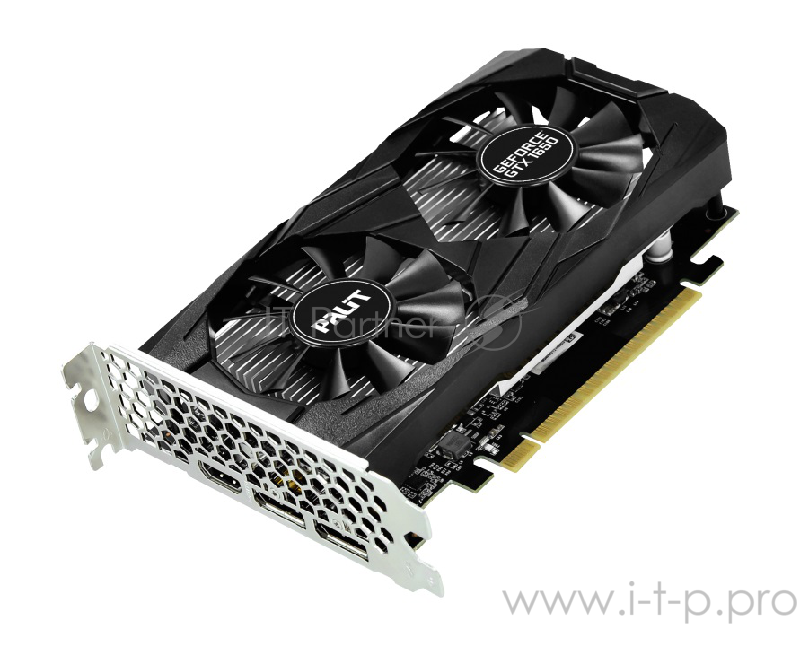 Видеокарта Palit PCI-E PA-GTX1650 DUAL 4G nVidia GeForce GTX 1650 4096Mb 128bit GDDR5 1485/8000/HDMIx1/DPx2/HDCP Ret