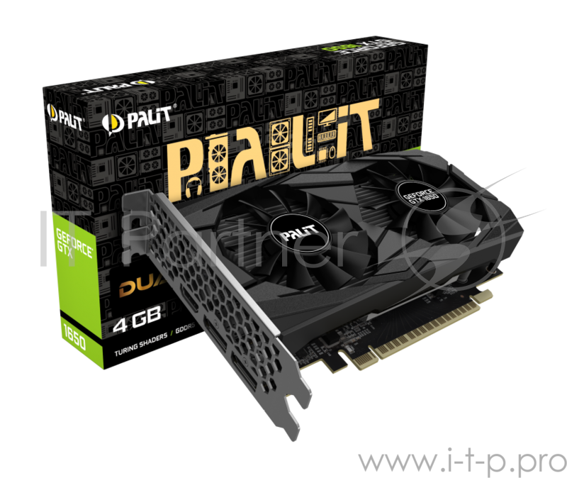 Видеокарта Palit PCI-E PA-GTX1650 DUAL 4G nVidia GeForce GTX 1650 4096Mb 128bit GDDR5 1485/8000/HDMIx1/DPx2/HDCP Ret