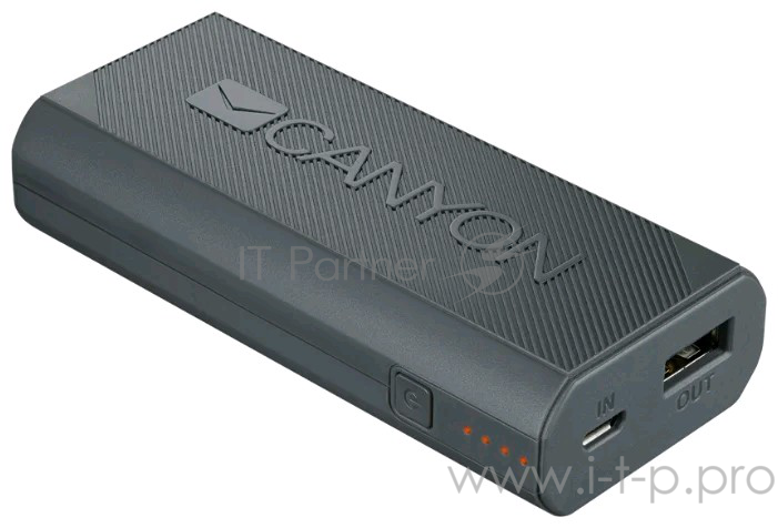 Внешний аккумулятор Canyon CNE-CPBF44DG 4400mAh (Dark Gray). (H2CNECPBF44DG)