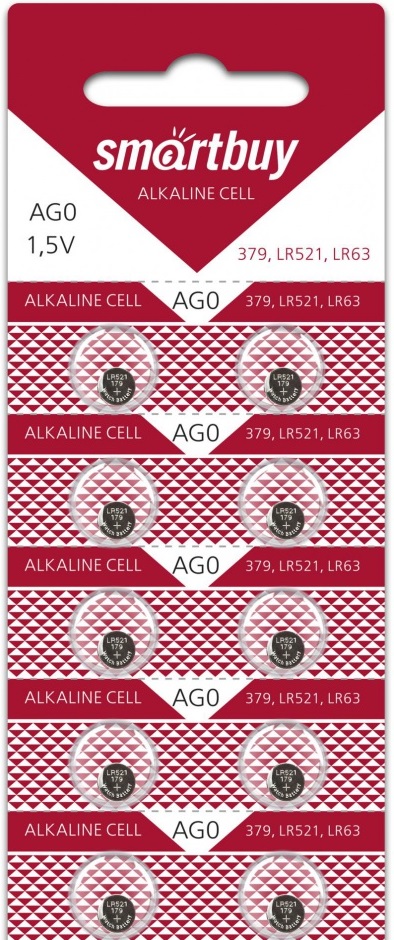 Батарейка Smartbuy AG0-10B (200/2000) (SBBB-AG0-10B) (10 шт. в уп-ке)