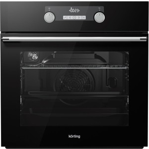 Встраиваемые электрические духовки Korting/ Motion, 59.8 х 59.5 x 56 см, 71л, 11 режимов нагрева, гриль, дисплей, сенсорное электронное управление, утапливаемые переключатели, доводчик двери Soft Closing, телескопические направляющие на одном уровне,