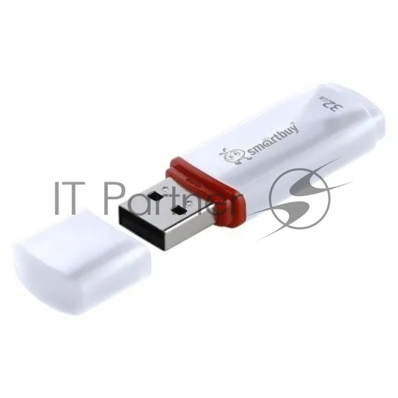 USB 2.0 Flash Drive 32GB Smartbuy Crown White (SB32GBCRW-W)