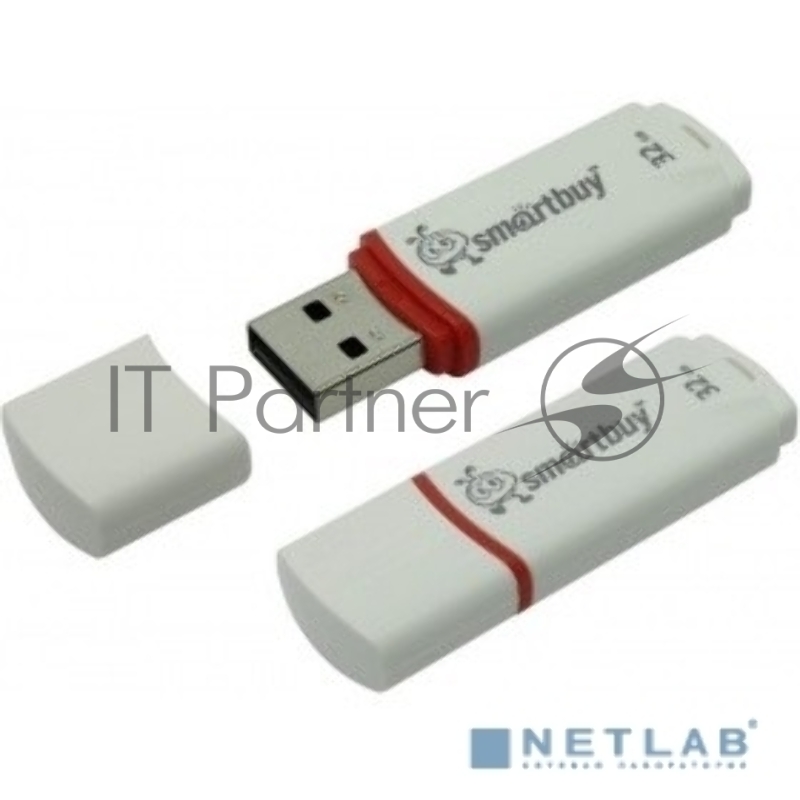 USB 2.0 Flash Drive 32GB Smartbuy Crown White (SB32GBCRW-W)