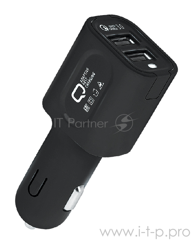 Сетевое зарядное устройство Qumo QC 3.0 (Charger 0050), полная поддержка QC 3.0, черный