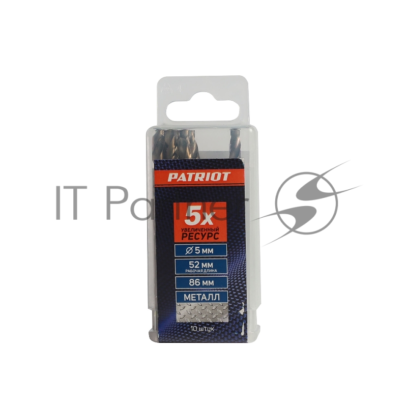 Сверло по металлу (5.0х86/52 мм 10 шт.) EDGE by PATRIOT 815010031