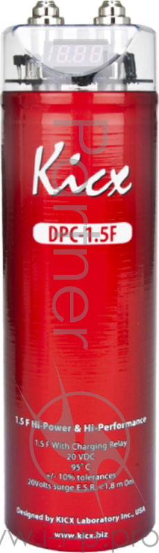Конденсатор Kicx DPC 1,5F красный