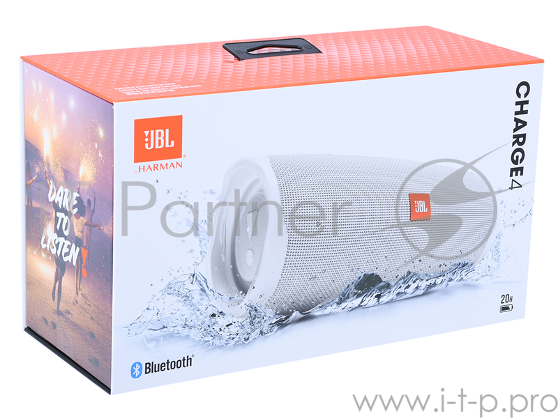 Акустическая система 1.0 BLUETOOTH CHARGE 4 WHITE JBL
