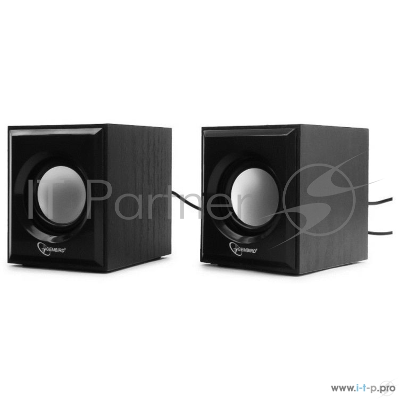 Акустич. система 2.0 Gembird SPK-205, МДФ, черный, 6 Вт, регулятор громкости, USB-питание