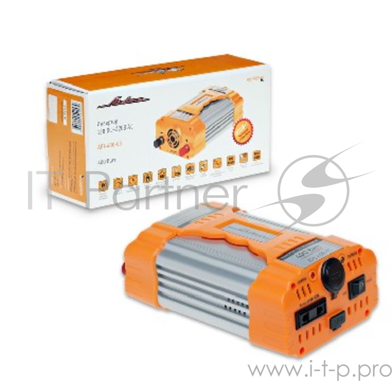 Инвертор AIRLINE API-400-03 Инвертор 12В-220В, 400 Вт (16763)(AIRLINE API-400-03 Инвертор 12В-220В, 400 Вт (16763))