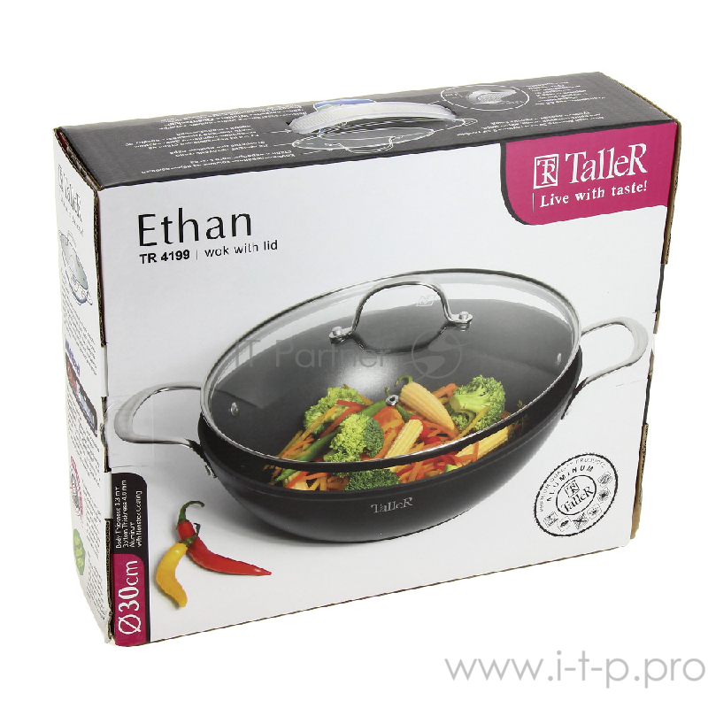 Сковорода Вок TalleR TR-4199 30 см с крышкой