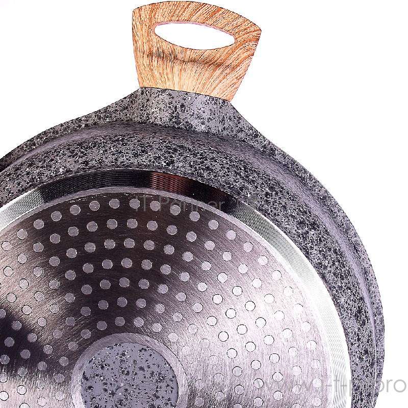 Сотейник с антипригарным покрытием, с крышкой, 28 см, NADOBA, серия MINERALICA