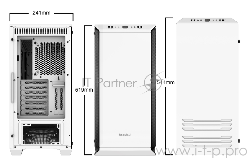 Корпус be quiet! DARK BASE 700 WHITE EDITION / E-ATX / 7x3.5, 17x2.5 / side window / white / BGW33
