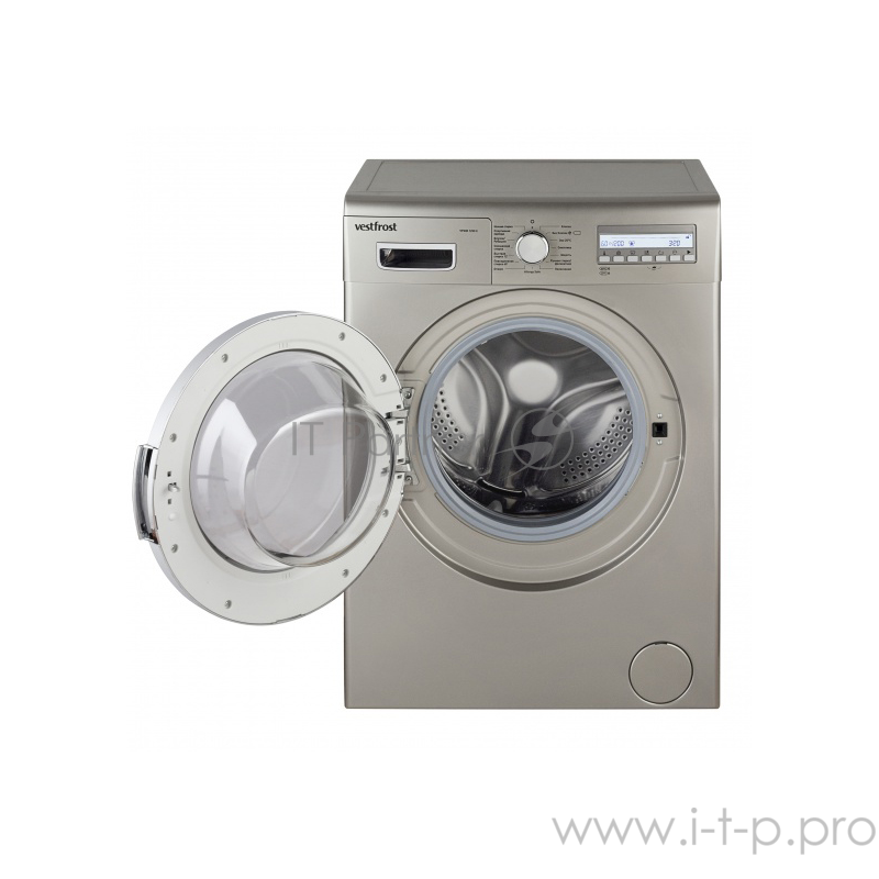 Стиральная машина Vestfrost 84.5x59.7x52.7, фронтальная загрузка, 15 программ, 7 кг, 1200 об/мин, дисплей, А+++, серебристая