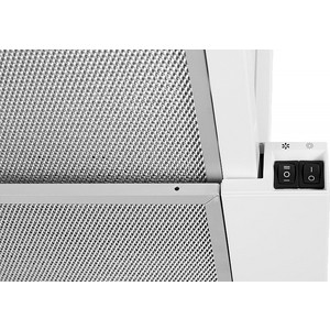 Встраиваемая вытяжка MONSHER TELE II 60 W с выдвижной кареткой, ширина 60 см, отвод/рециркуляция, 480 м3/час, механическое управление, 2 скорости, светодиодное освещение 2х3 Вт, металлические жироулавливающие фильтры, угольный фильтр (опция),