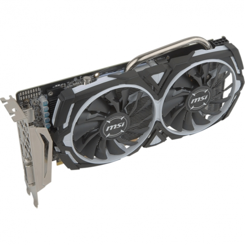 Видеокарта MSI PCI-E (RX 570 ARMOR 4G) AMD RX570 4096Mb 256b GDDR5 1268/7000 DVIx1/HDMIx1/DPx3/HDCP Видеоускоритель RX Radeon ™ 570 Интерфейс PCI Express x16 ядро Имя Polaris 20 XL Сердечники 2048 Units 1268 МГц Память 7000 МГц Память 4GB GDDR5 Шина