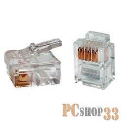 Коннектор Gembird Коннектор телефонный RJ12 6P6C (100 шт. в уп.!!!)