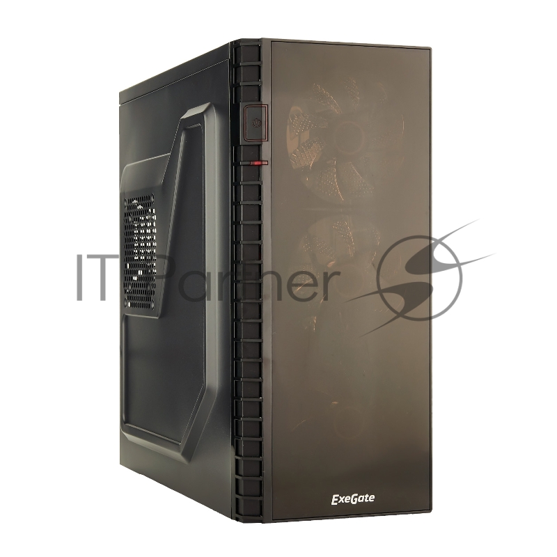 Корпуса Exegate EX278410RUS Корпус Miditower Exegate EVO-7215 Black-Red light, ATX, 500NPX, 1*USB+1*USB3.0, Audio