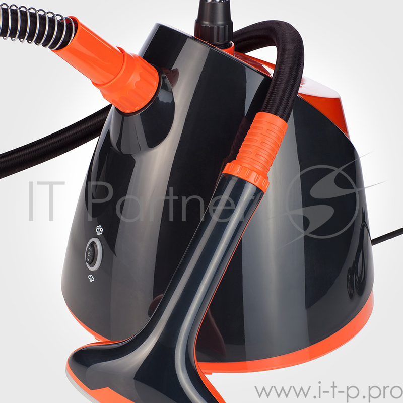 Отпариватель для одежды UNIT UGS-126, 1800Вт., 1.5л., комплект аксессуаров, черно-оранжевый.