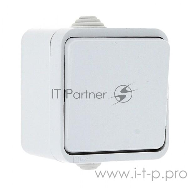 EKF EKV10-021-10-44 Прага Выключатель 1-клавишный 10А IP44 белый EKF