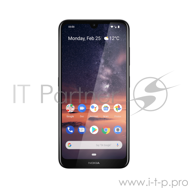 Смартфон Nokia NOKIA 3.2 DS TA-1156 BLACK, 6.26'' 19:9 1520x720, 2.0GHz, 4 Core, 2GB RAM, 16GB, up to 400GB flash, 13Mpix/5Mpix, 2 Sim, 2G, 3G, LTE, BT v4.2, Wi-Fi, GPS / AGPS, GLONASS, Beidou, Micro-USB, 4000mAh, Android 9 Pie, 181g, 159,44x76,24x8,