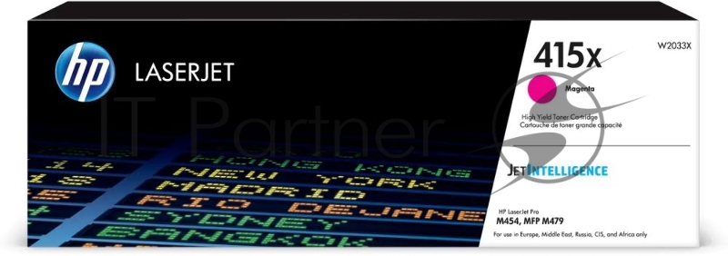 Тонер Картридж HP 415X W2033X пурпурный (6000стр.) для HP LJ M454/MFP M479