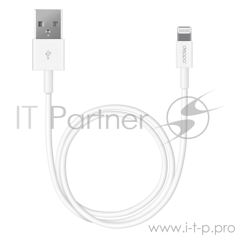Кабель Deppa USB-8-pin для Apple, 3м, белый, Deppa