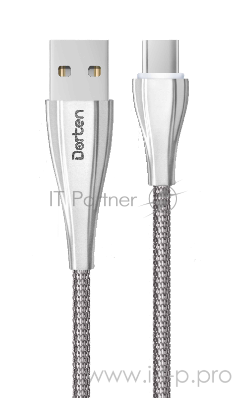 Кабель USB-C Dorten Armor Series, 1 метр, Silver