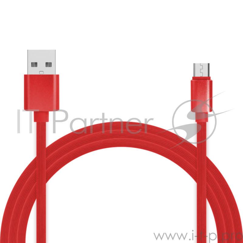 Кабель для зарядки и передачи данных Jet.A JA-DC24 1м красный (TPE, USB2.0/micro USB, QC3.0, 2A)