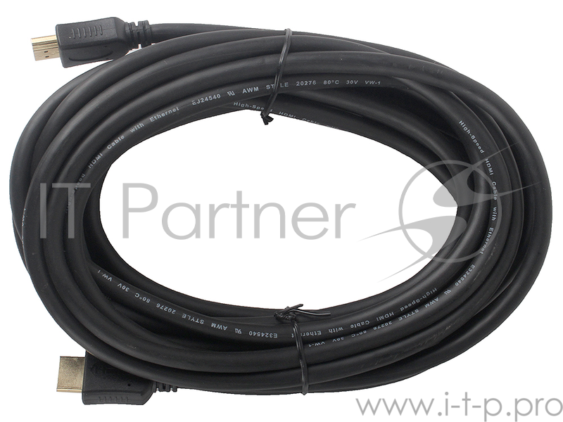 Кабель HDMI Gembird/Cablexpert, 7.5м, v1.4, 19M/19M, черный, позол.разъемы, экран, пакет CC-HDMI4-7.5M