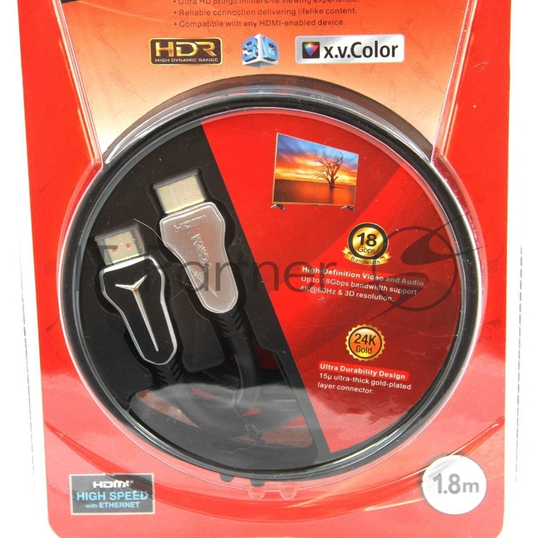 Кабель HDMI 19M/M,ver. 2.0, 4K@60 Hz 1.8m VCOM <CG579-1.8M>