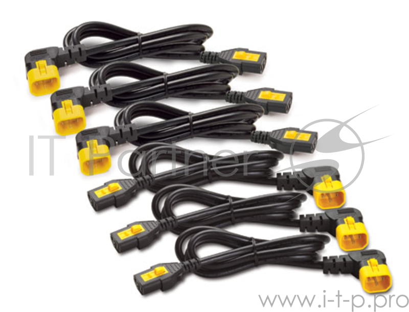 Кабель APC AP8702R-WW 0.6м Power Cord Kit (6шт) Locking C13 TO C14 (90 Degree)