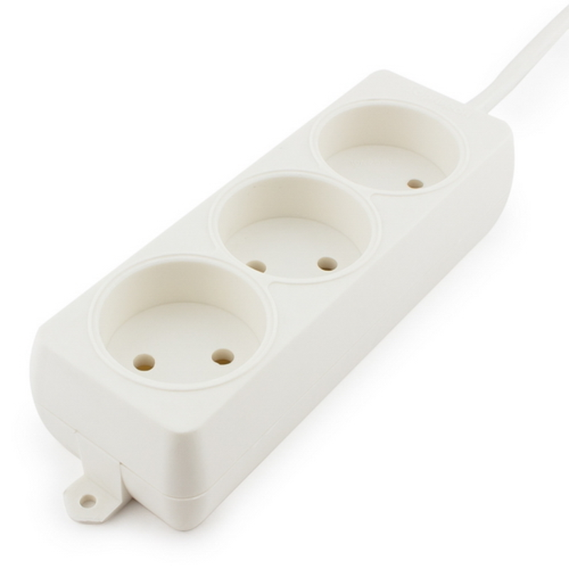 Сетевые фильтры Gembird Удлинитель Гарнизон EL-NL3-W-2, 3 розетки допустимый ток 10А, длина 2м.