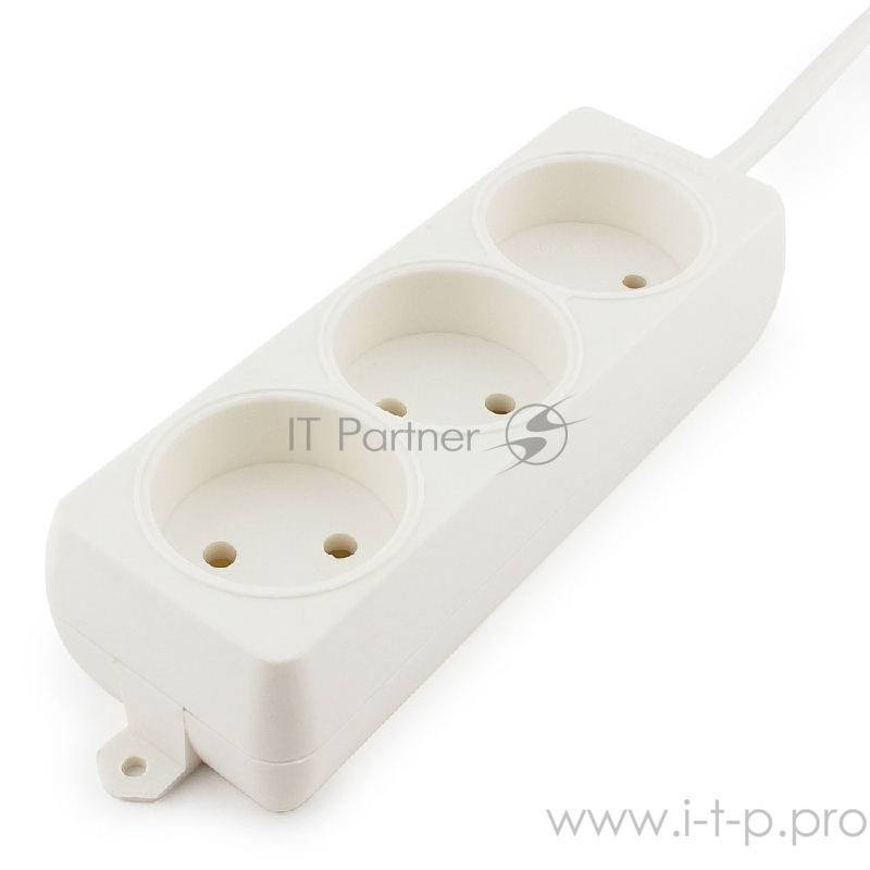 Сетевые фильтры Gembird Удлинитель Гарнизон EL-NL3-W-2, 3 розетки допустимый ток 10А, длина 2м.