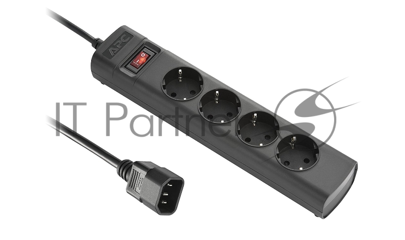 Сетевой удлинитель APC PZ42I-GR 1.5м (4 розетки) черный (коробка)