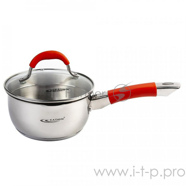 Ковш Катунь Аврора КТ07-K, 1,6л с крышкой, d-16 клёп.ручк