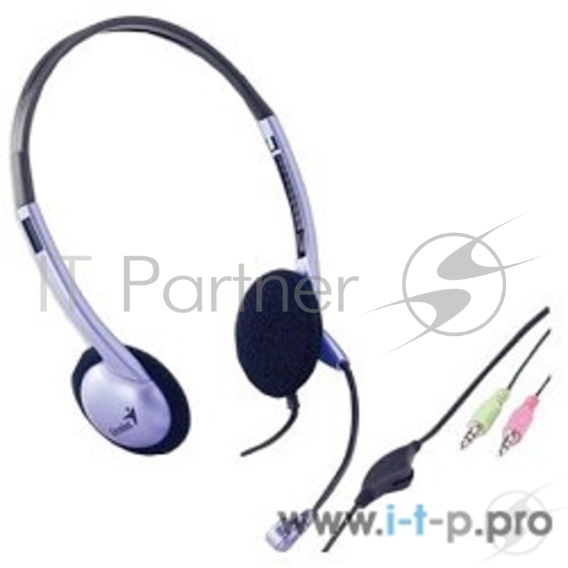 Наушники GENIUS HS-02B 535164 {Наушники с микрофоном, регулятор громкости}
